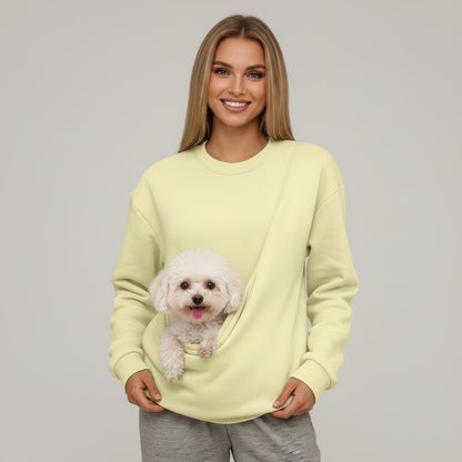 NUGGAL Unisex Pet Hair Resistant Pet Pouch Sweatshirt