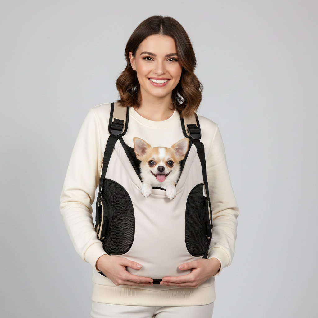 NUGGAL Portable Chest or Back Pet Carrier Backpack for Outdoor Travel and Walking