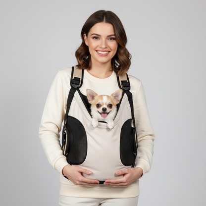 NUGGAL Portable Chest or Back Pet Carrier Backpack for Outdoor Travel and Walking
