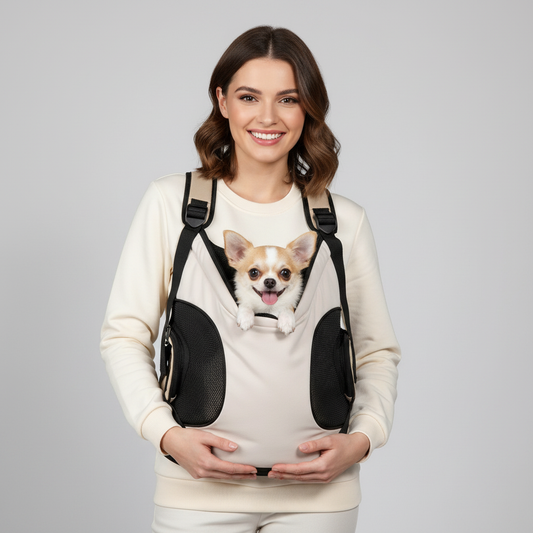 NUGGAL Portable Chest or Back Pet Carrier Backpack for Outdoor Travel and Walking