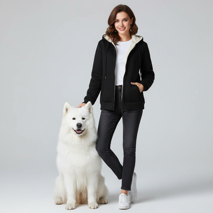 NUGGAL Unisex Oversized Fleece Full Zipper Hoodie