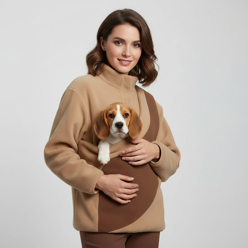 NUGGAL Unisex Kangaroo Pouch Fleece Sweater