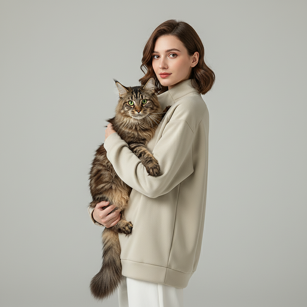 NUGGAL Unisex Pet Hair Resistant Tech Half-Zip Fleece-lined Hoodie