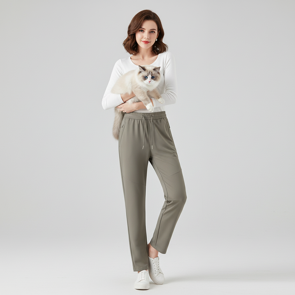 NUGGAL Unisex Pet Hair Resistant Tech Fleece-Lined Sweatpants