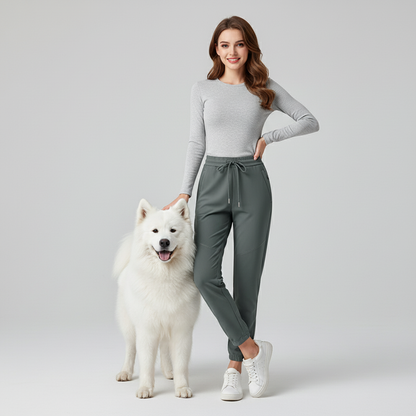 NUGGAL Unisex Pet Hair Resistant Tech Fleece-Lined Sweatpants