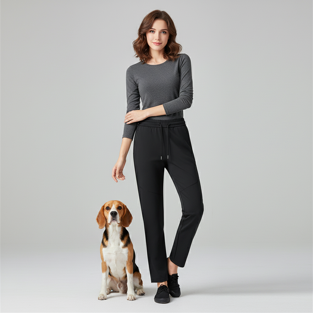 NUGGAL Unisex Pet Hair Resistant Tech Fleece-Lined Sweatpants