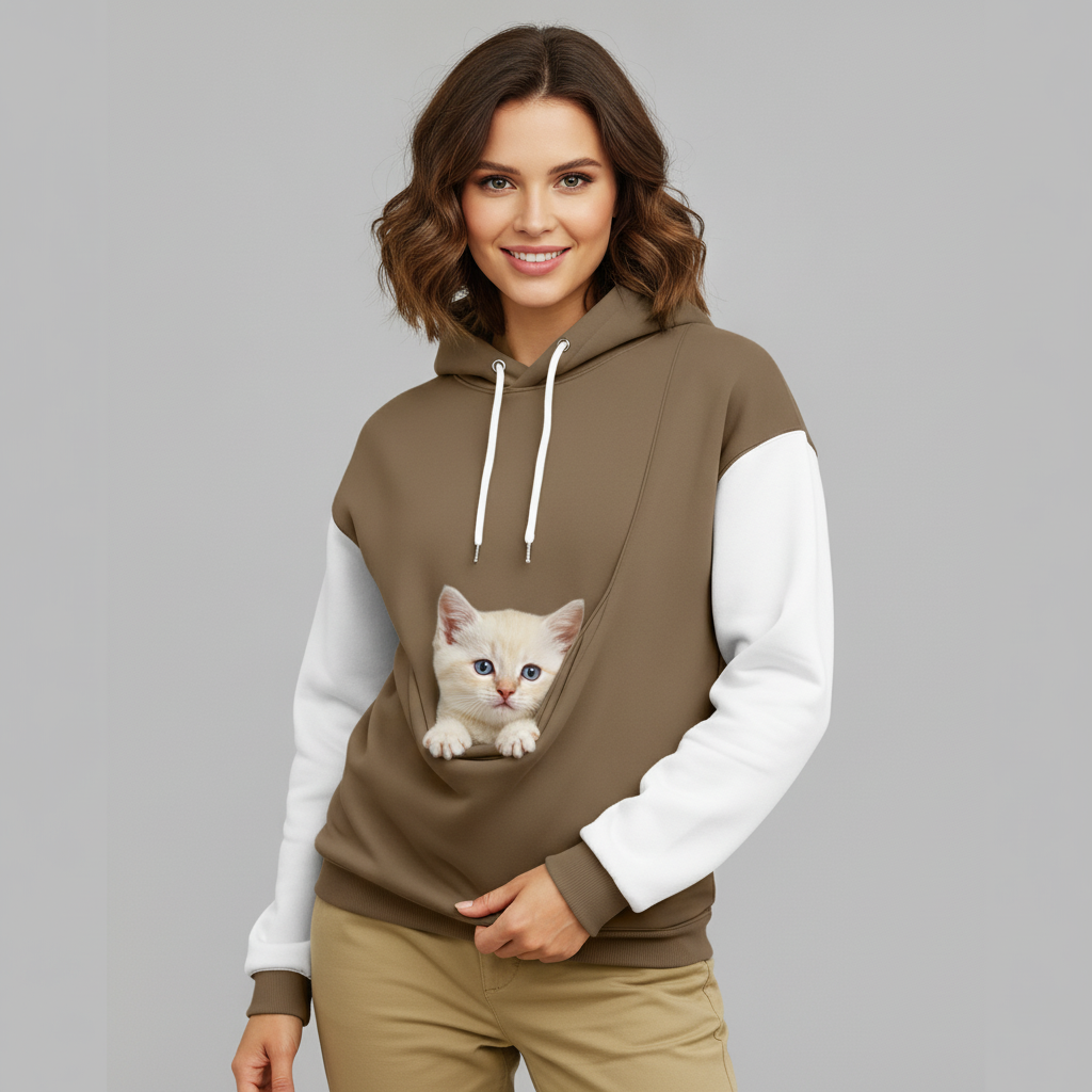 NUGGAL Unisex Pet Hair Resistant Pet Pouch Hoodie