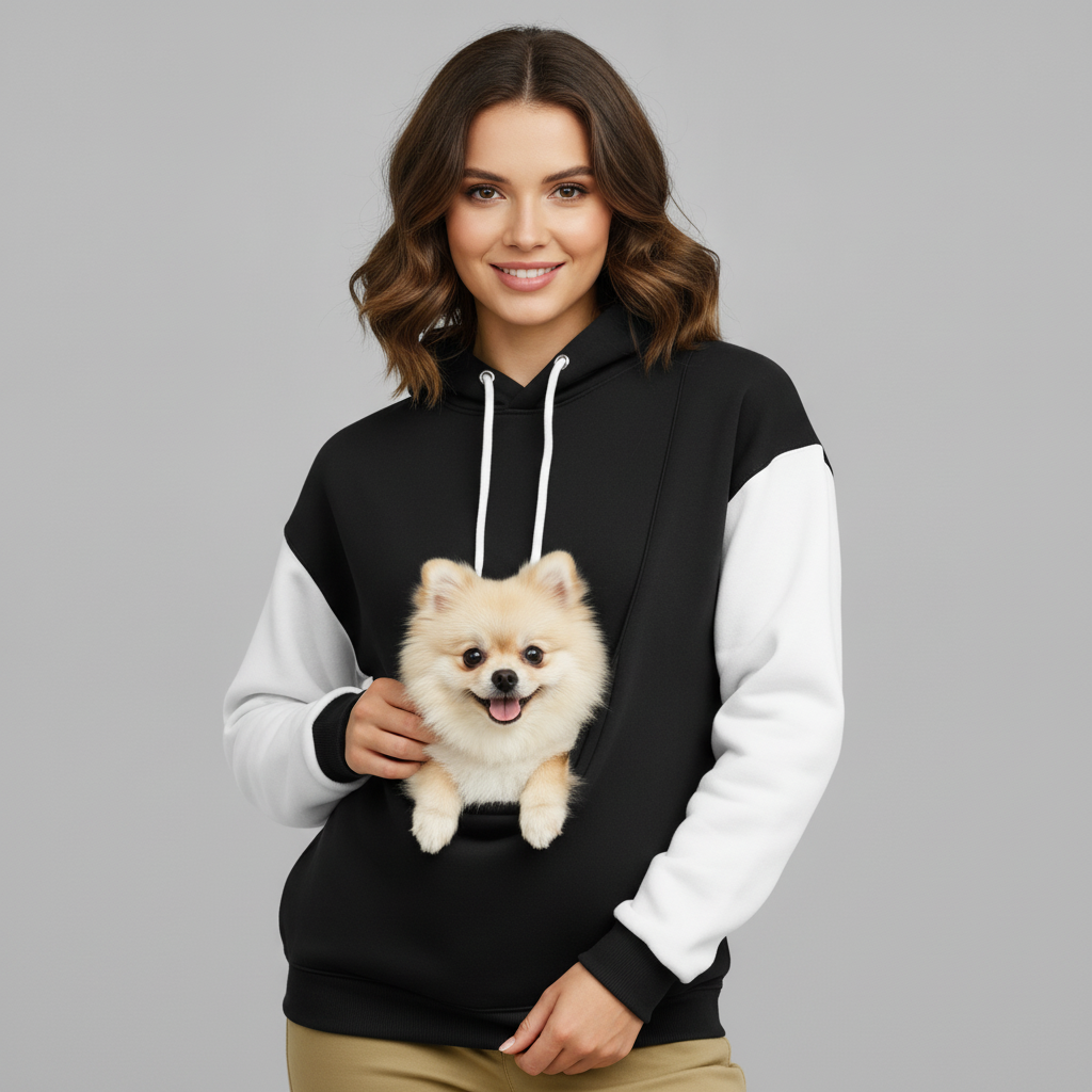 NUGGAL Unisex Pet Hair Resistant Pet Pouch Hoodie
