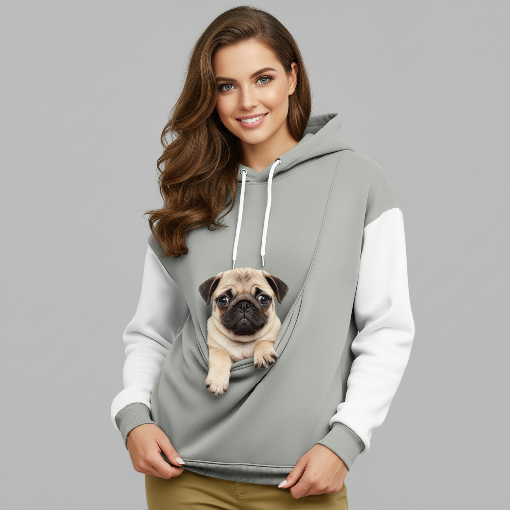 NUGGAL Unisex Pet Hair Resistant Pet Pouch Hoodie
