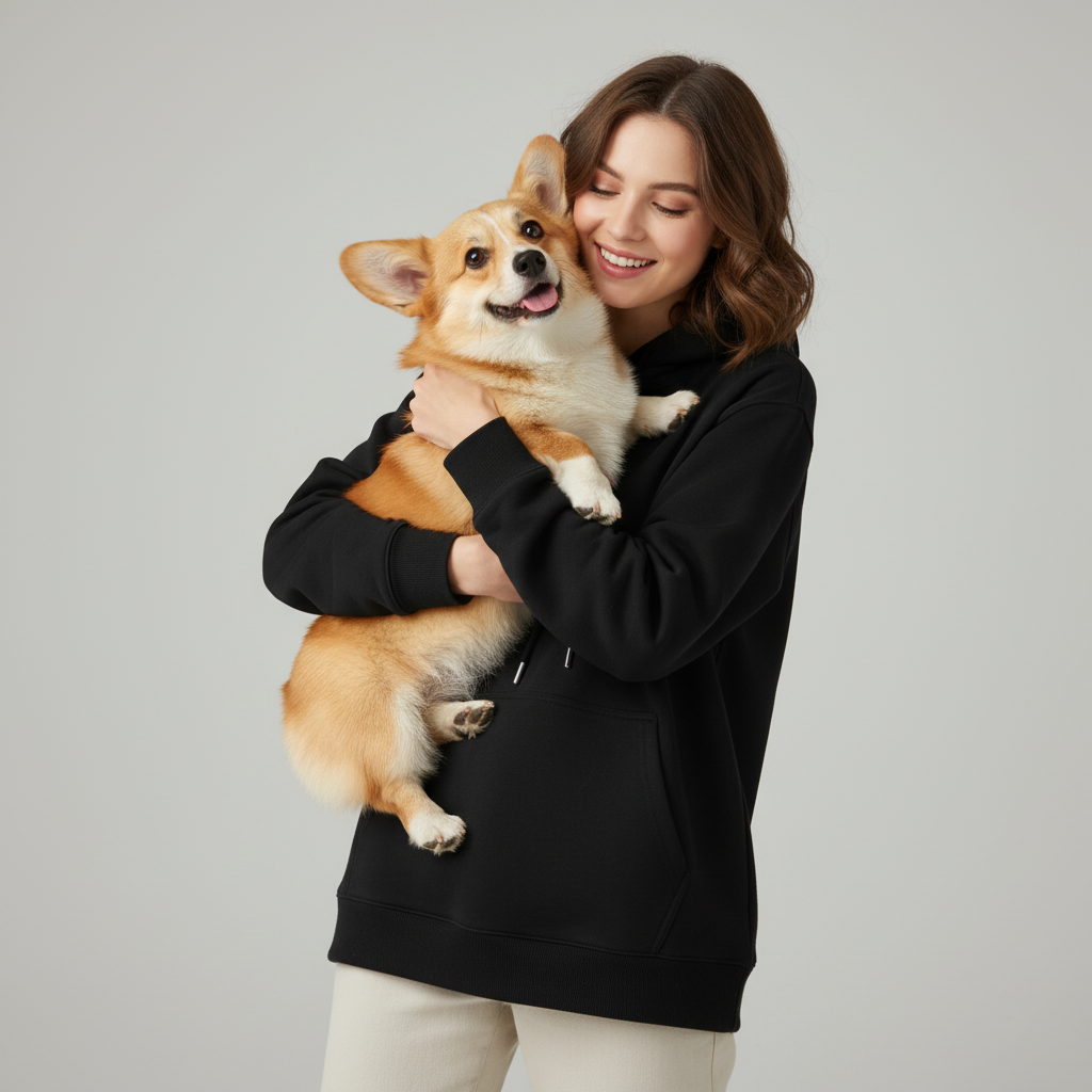 Sweat à capuche technique unisexe NUGGAL résistant aux poils d'animaux