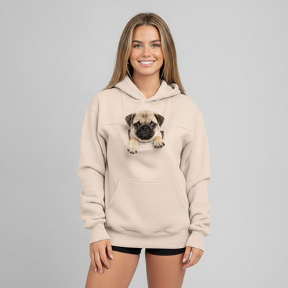 NUGGAL Pet Pouch Hoodie – Cozy Unisex Hoodie with Zippered Pet Carry Pocket
