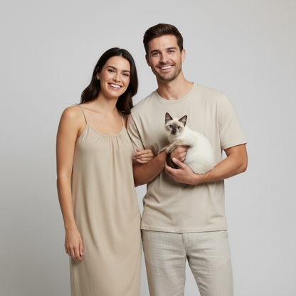 NUGGAL Pet Hair Resistant Open Back Loose Fit Slip Dress