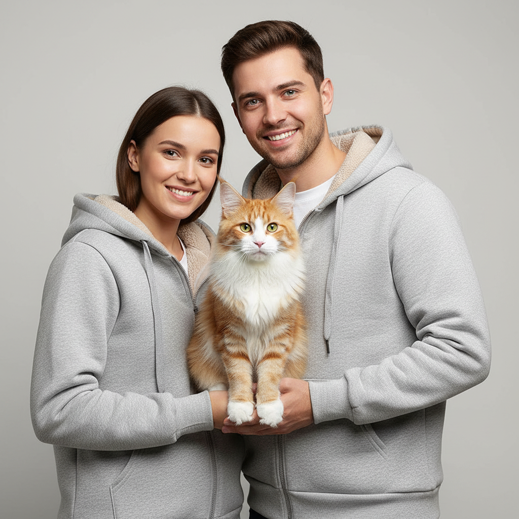 NUGGAL Unisex Oversized Fleece Full Zipper Hoodie