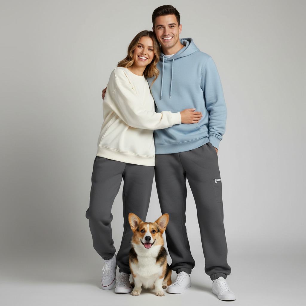 NUGGAL Unisex Pet Hair Resistant Tech Jogger Sweatpants