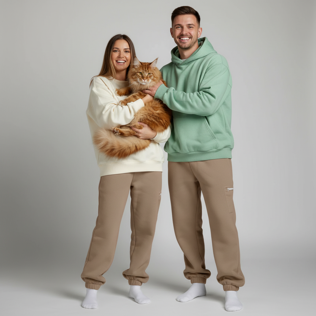 NUGGAL Unisex Pet Hair Resistant Tech Jogger Sweatpants