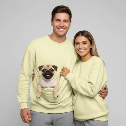 NUGGAL Unisex Pet Hair Resistant Pet Pouch Sweatshirt