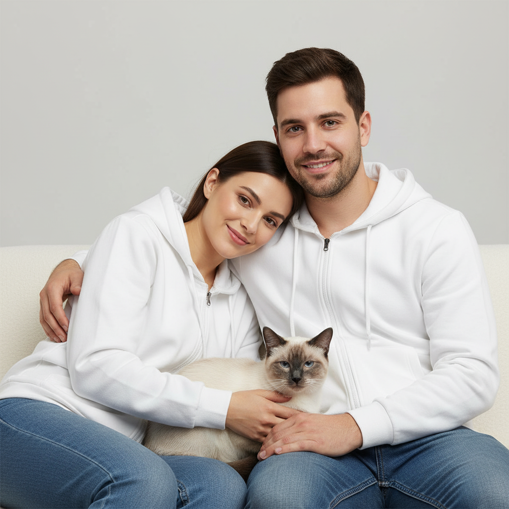 Sweat à capuche technique unisexe NUGGAL résistant aux poils d'animaux