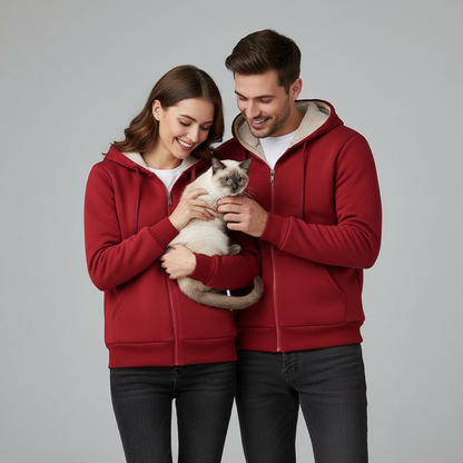 NUGGAL Unisex Oversized Fleece Full Zipper Hoodie