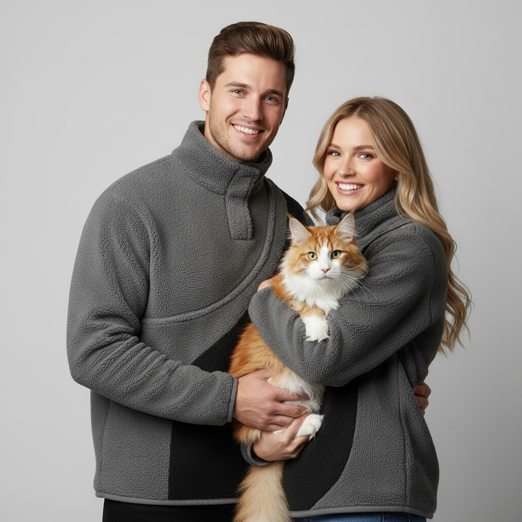 NUGGAL Unisex Kangaroo Pouch Fleece Sweater