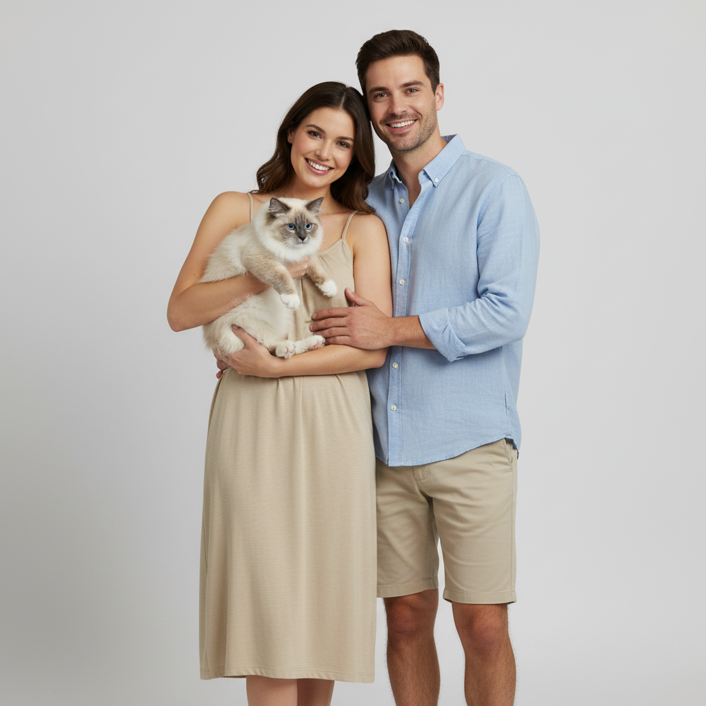 NUGGAL Pet Hair Resistant Open Back Loose Fit Slip Dress