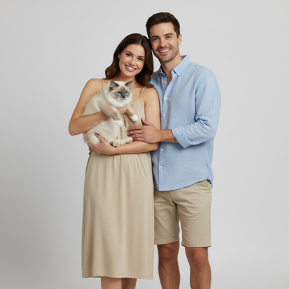 NUGGAL Pet Hair Resistant Open Back Loose Fit Slip Dress