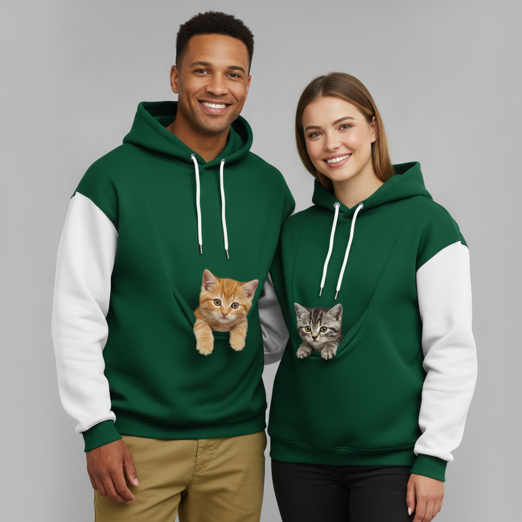 NUGGAL Unisex Pet Hair Resistant Pet Pouch Hoodie