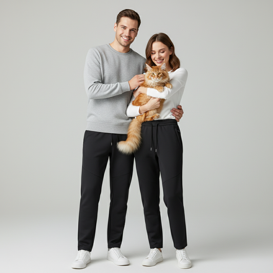 NUGGAL Unisex Pet Hair Resistant Tech Fleece-Lined Sweatpants