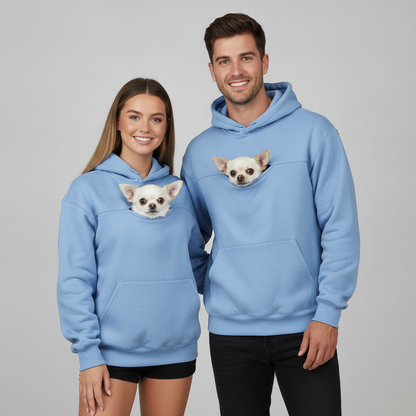 NUGGAL Pet Pouch Hoodie – Cozy Unisex Hoodie with Zippered Pet Carry Pocket