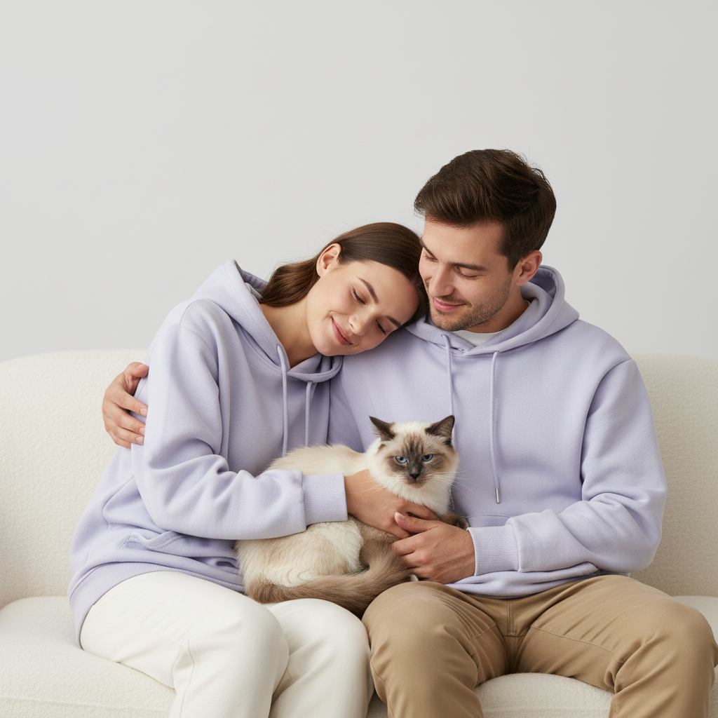 Sweat à capuche technique unisexe NUGGAL résistant aux poils d'animaux