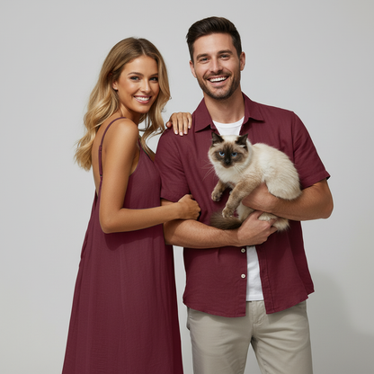 NUGGAL Pet Hair Resistant Open Back Loose Fit Slip Dress