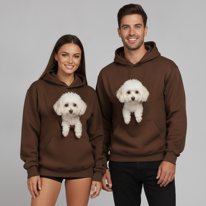 NUGGAL Pet Pouch Hoodie – Cozy Unisex Hoodie with Zippered Pet Carry Pocket