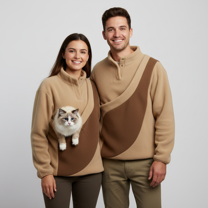 NUGGAL Unisex Kangaroo Pouch Fleece Sweater