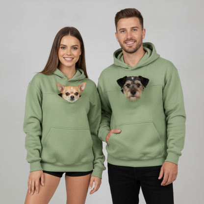 NUGGAL Pet Pouch Hoodie – Cozy Unisex Hoodie with Zippered Pet Carry Pocket