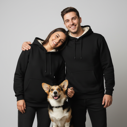 NUGGAL Unisex Pet Hair Resistant Tech Fleece-Lined Thermal Hoodie