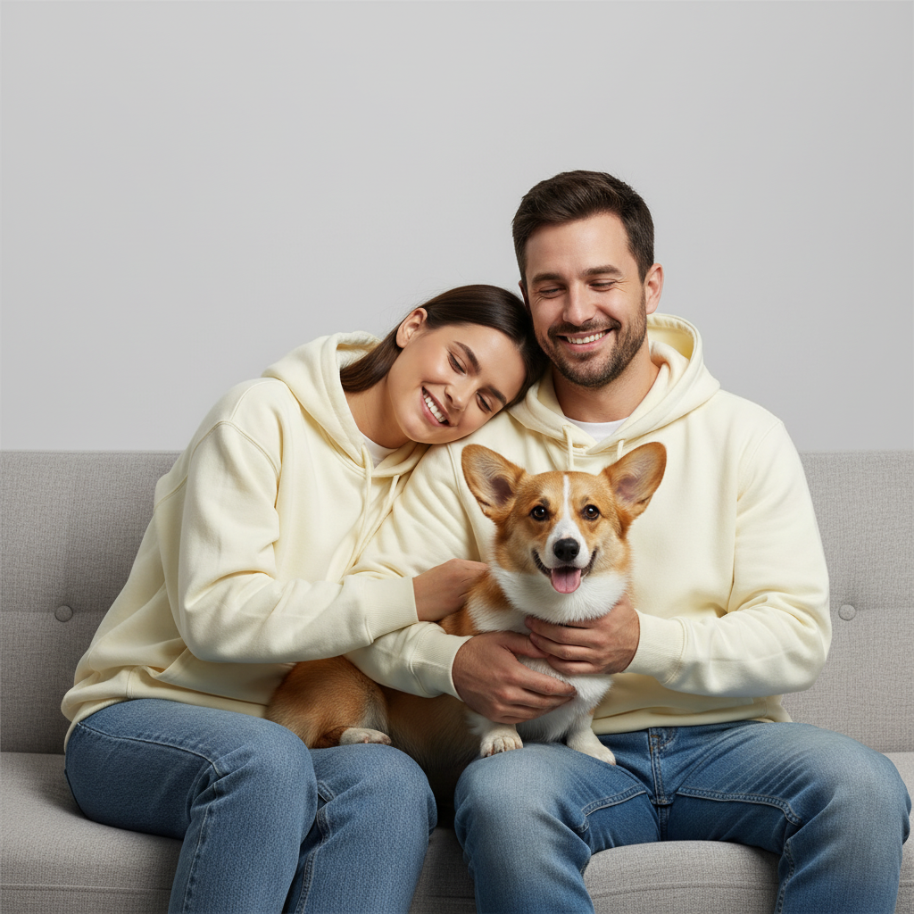 Sweat à capuche technique unisexe NUGGAL résistant aux poils d'animaux