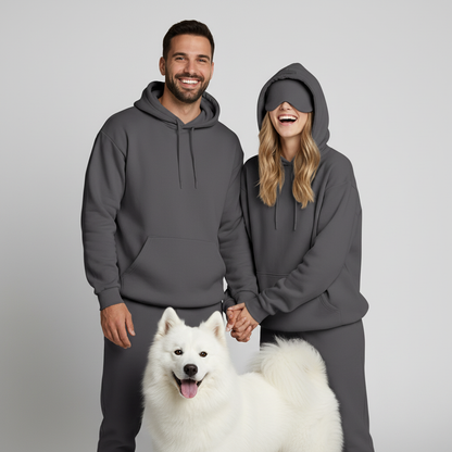 NUGGAL Unisex Pet Hair Resistant Eye Mask Hoodie for Travel Mode