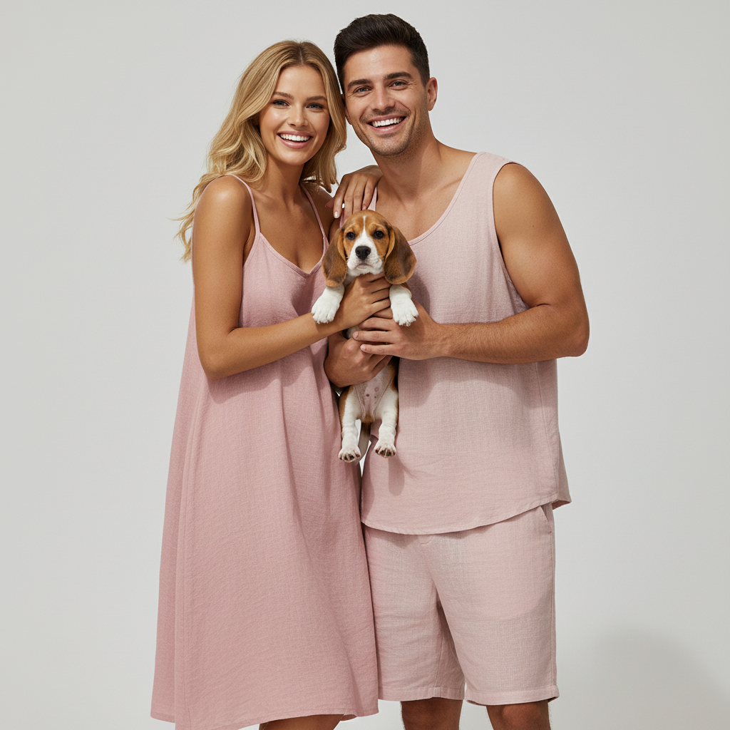 NUGGAL Pet Hair Resistant Open Back Loose Fit Slip Dress