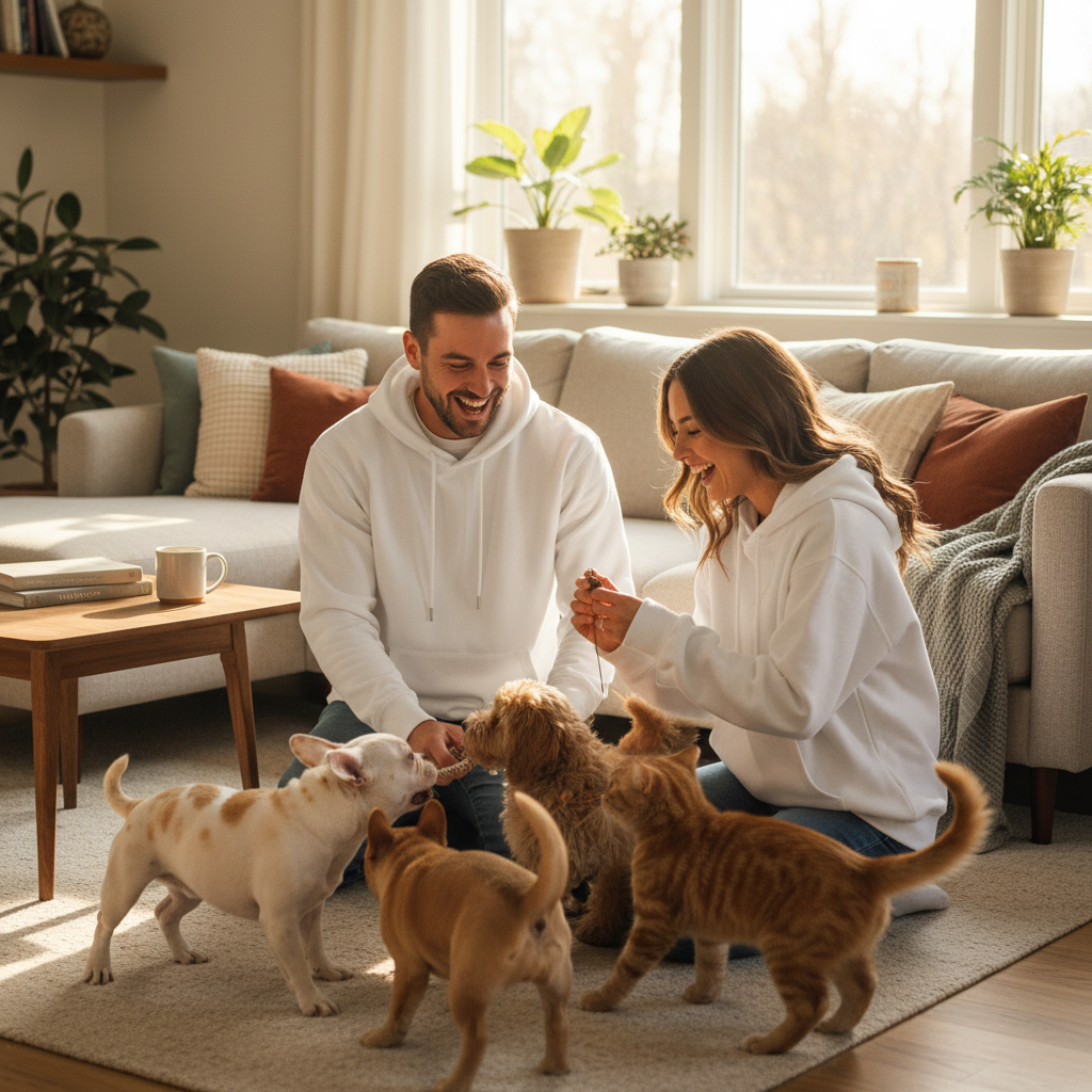Sweat à capuche technique unisexe NUGGAL résistant aux poils d'animaux