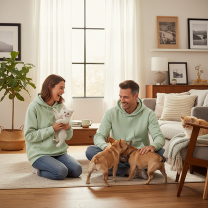 Sweat à capuche technique unisexe NUGGAL résistant aux poils d'animaux