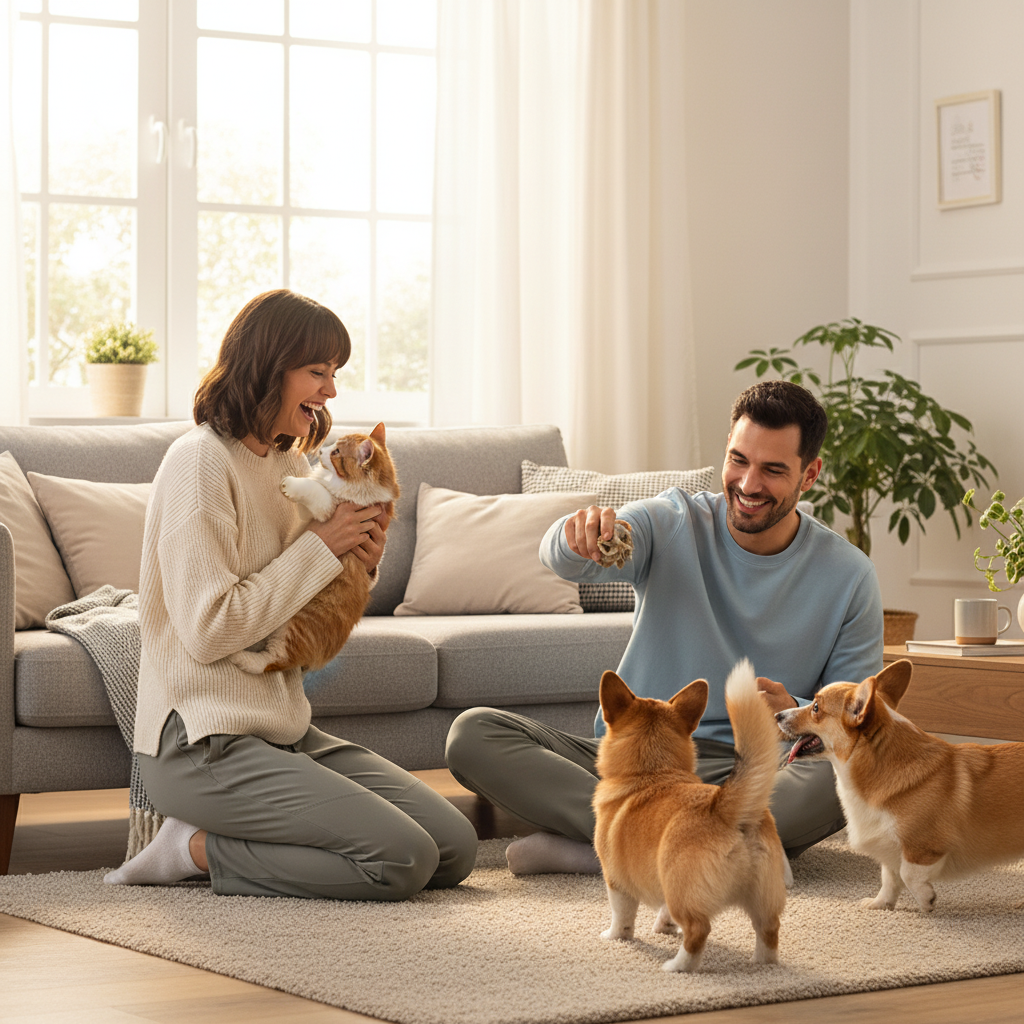 NUGGAL Unisex Pet Hair Resistant Tech Fleece-Lined Sweatpants