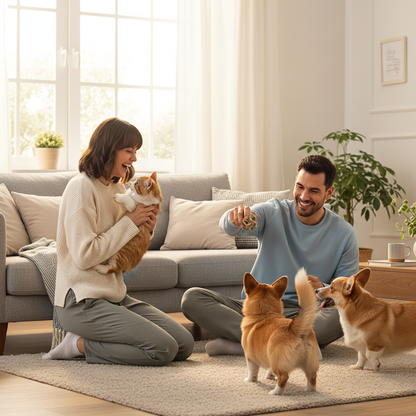 NUGGAL Unisex Pet Hair Resistant Tech Fleece-Lined Sweatpants