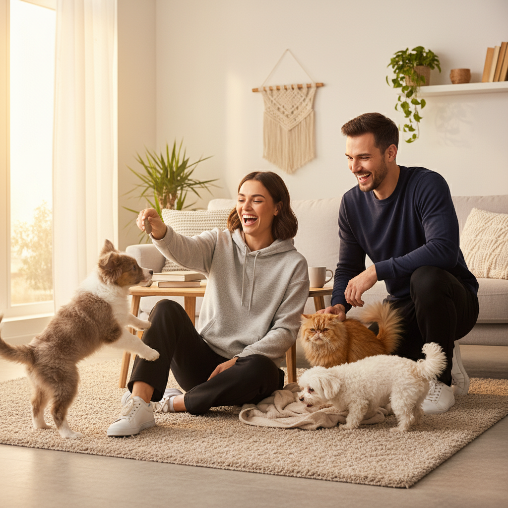 NUGGAL Unisex Pet Hair Resistant Tech Fleece-Lined Sweatpants