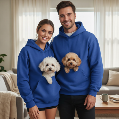 NUGGAL Pet Pouch Hoodie – Cozy Unisex Hoodie with Zippered Pet Carry Pocket