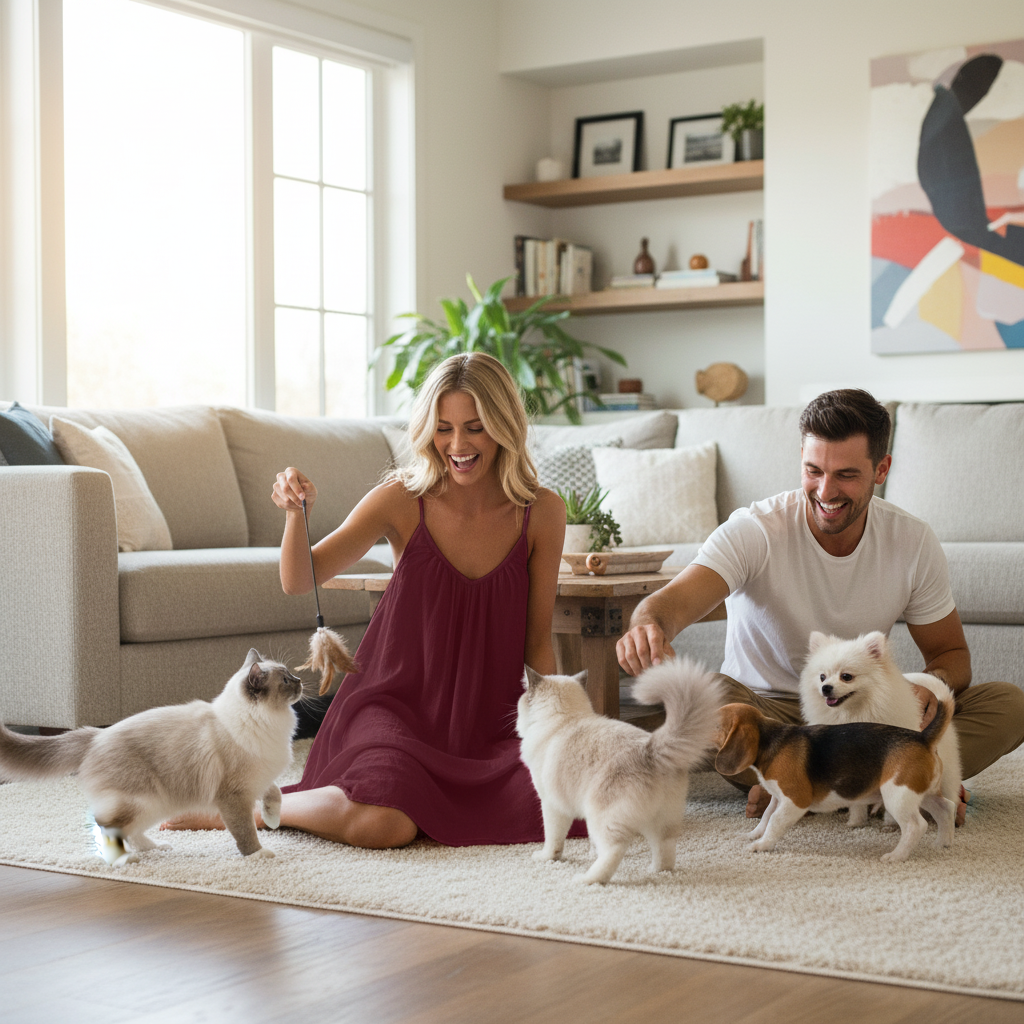 NUGGAL Pet Hair Resistant Open Back Loose Fit Slip Dress