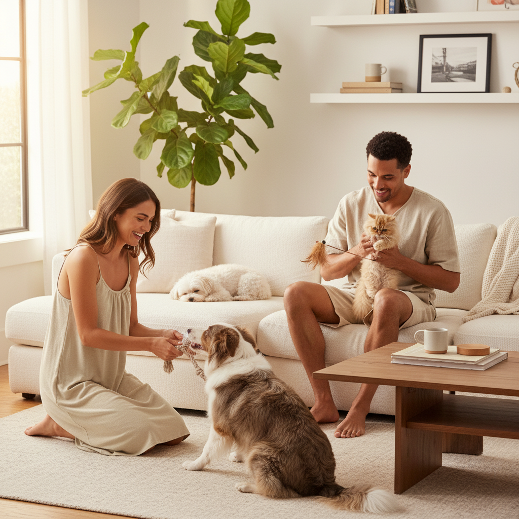 NUGGAL Pet Hair Resistant Open Back Loose Fit Slip Dress