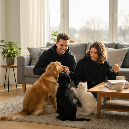 Sweat à capuche technique unisexe NUGGAL résistant aux poils d'animaux