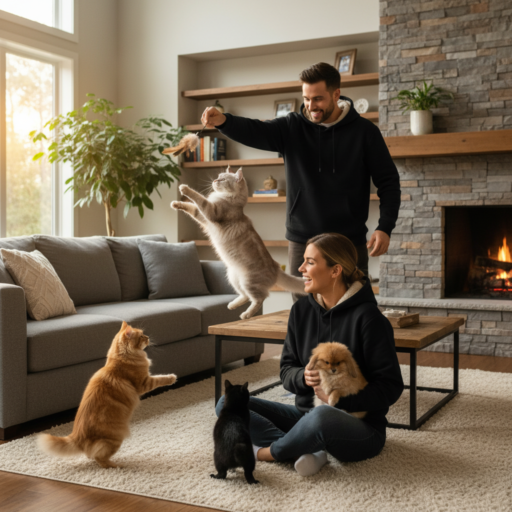 NUGGAL Unisex Pet Hair Resistant Tech Fleece-Lined Thermal Hoodie