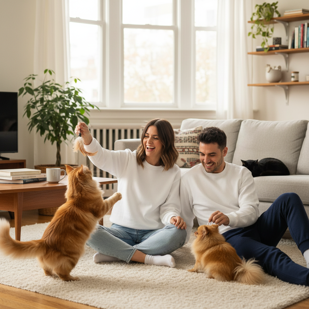 Sweat-shirt technique unisexe NUGGAL résistant aux poils d'animaux