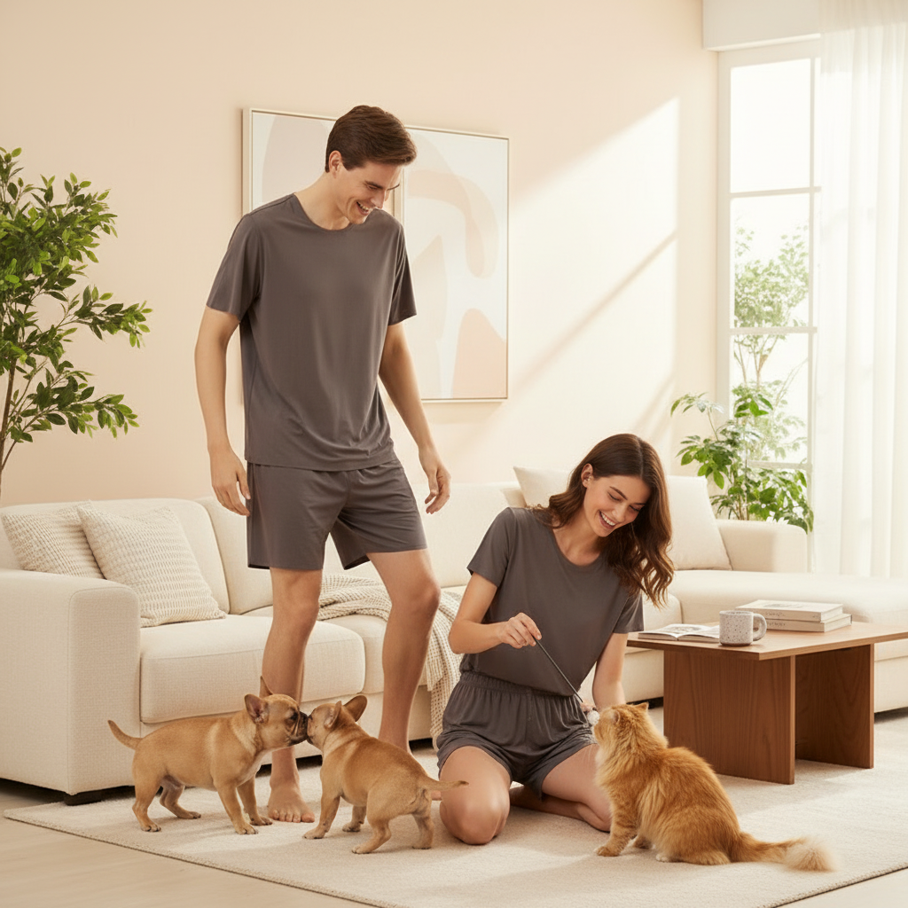 Ensemble de vêtements de détente NUGGAL résistant aux poils d'animaux pour lui