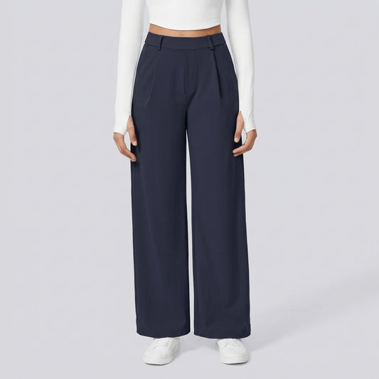 NUGGAL Lint-Free & Pet Resistant Pleated Pants